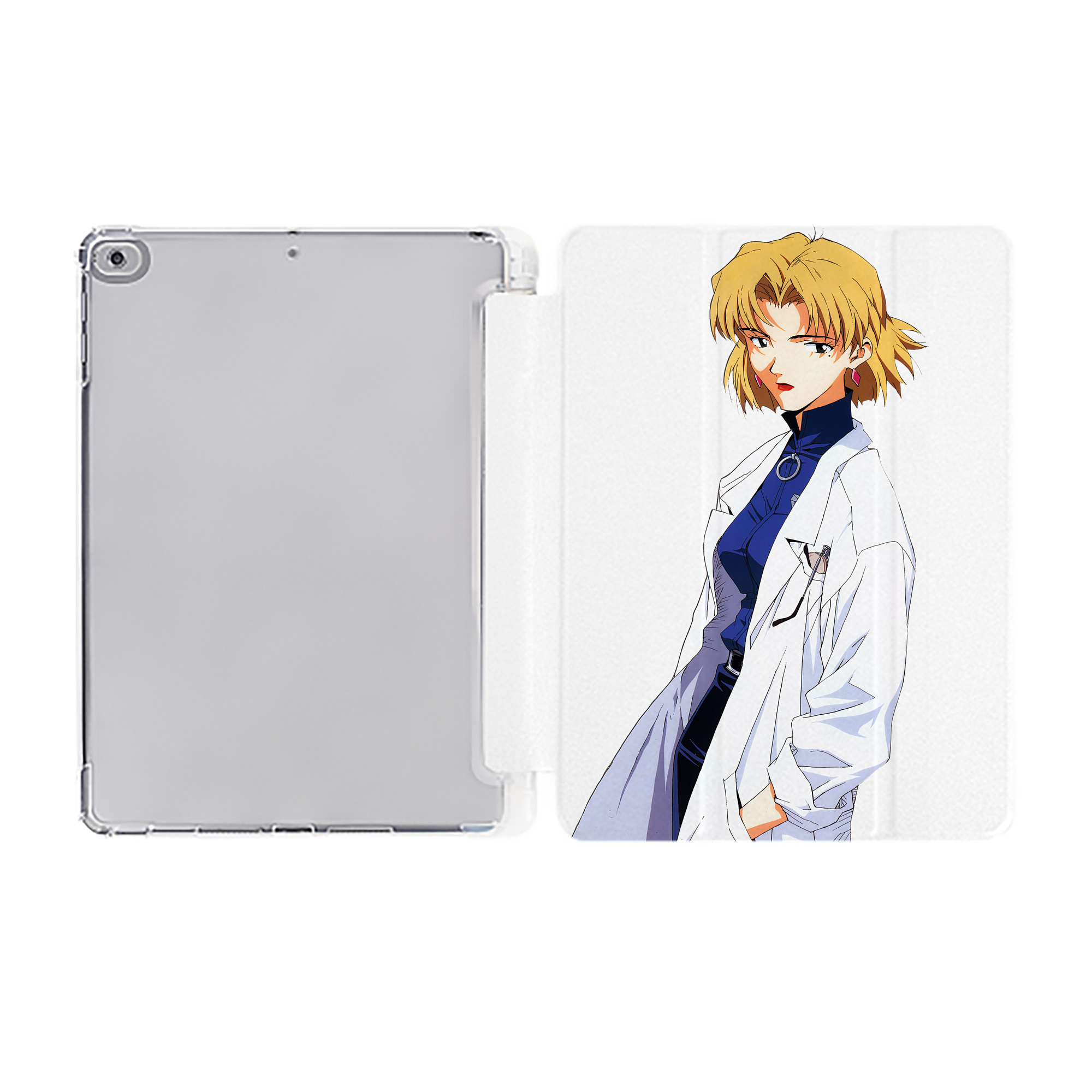 （画像用） EVA 新世紀エヴァンゲリオン IPad ケース ペン収納付き 三つ折りスタンド PUレザー×シリコン 対応機種9.5/10.5/10.9インチ